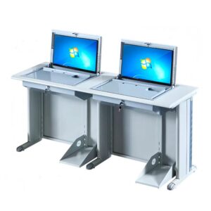 Modern Built-In Flip Computer Desk School Double Computer Desk