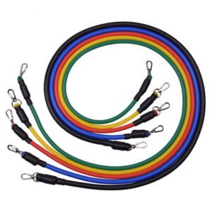 11 Pcs Set 5-Color Elastic Rope-Band Outdoor Fitness Equipment