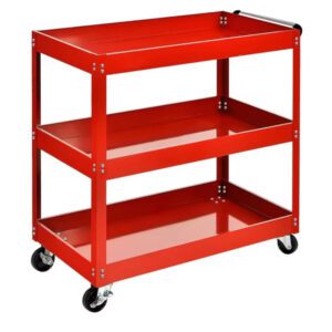 3-Tier Tool Trolley and Workbench Rack for Mechanical Workshops