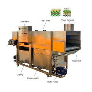 Pastorizzatore per birra Tunnel continuo Attrezzatura per la lavorazione di bevande in bottiglia/lattina