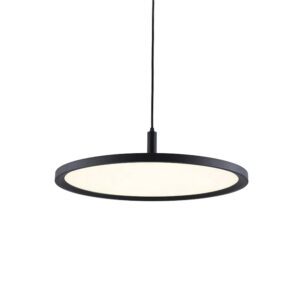 Black LED Chandelier Round Home Office Modern Simple