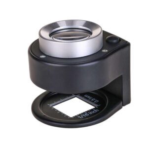 30X Illuminated Textile Magnifier, Portable Magnifier with Light and Textile Scale