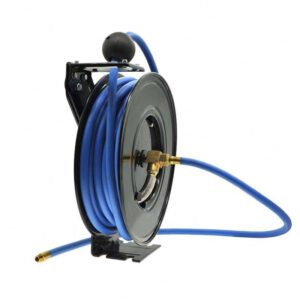 Black Plastic Air Hose Reel for Garage - Wall Mount Retract