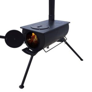Camping Wood Burning Heater Portable Metal Outdoor Tent Stove