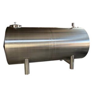 Hygienischer Tank, konischer horizontaler Behälter aus Edelstahl 316 für Saft