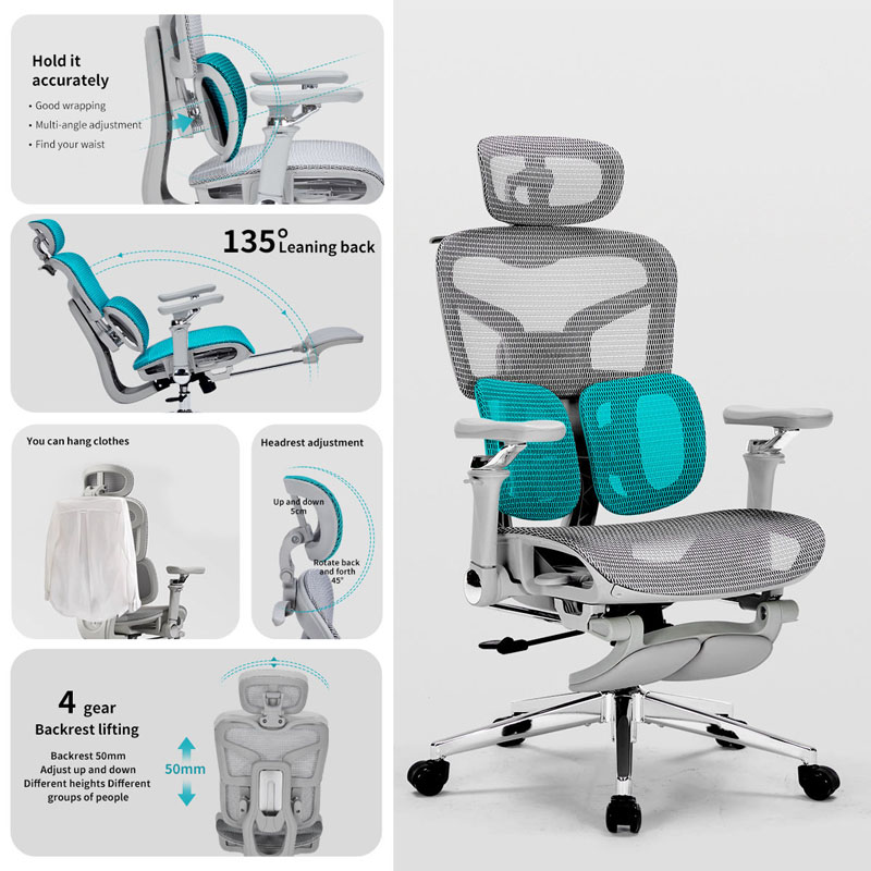 Modern mesh executive chair designed for comfort during long work hours