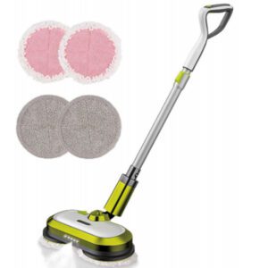 Cordless electric mop with 360° rotating flat design for household floor cleaning