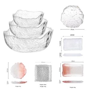 Fruttiera in vetro con cornice dorata all'ingrosso, piatto creativo per snack e caramelle per la casa