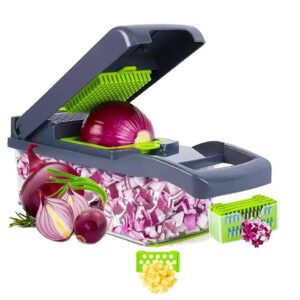 16 in 1 Stainless Steel Vegetable Chopper with Container for Home