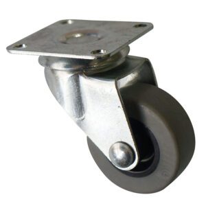 40mm TPR Caster Wheels, 1.5-inch Gray Swivel Rubber Wheels for Furniture