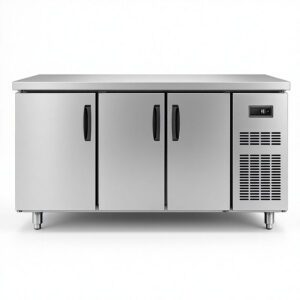 Commercial Freezer Worktable Double Door Stainless Steel