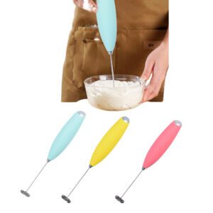 Portable Household Rechargeable Electric Milk Frother, Handheld Mixer for Cake Baking