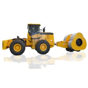 Towed impact roller soil compaction equipment with bearings for loaders