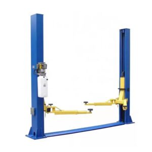 Hydraulic Two-Post Car Lift with Single-Side Safety Lock Release Mechanism