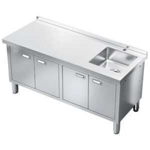 15.75" x 14.33" Durable Commercial Sink with Cabinet Storage