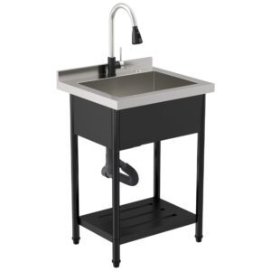 20"×15" Commercial Sink Single Bowl for Indoor and Outdoor