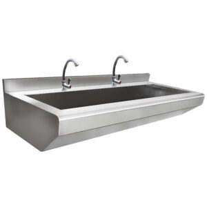 39.4"x19.7" Thick Stainless Steel Wall-Mount Sink for Mall Use