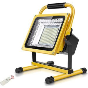 led work light 1200w portable LED work light rechargeable/super bright flood light, remote control construction site lighting, IP65 waterproof, camping flood light