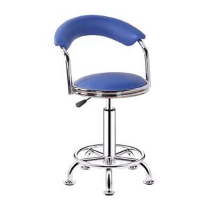 Backless Swivel Stool Backrest Stool Backrest Chair Laboratory Chair Laboratory Stool Bar Stool Hospital Lifting Work Stool (Color : Blue, Size : 45-55cm),chemistry laboratory furniture