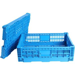 Collapsible Storage Bin Container，43 Liter Transfer box,crate Transit storage of various items (23.6" L x 15.7" W x 7.1" H)christmas storage,container store