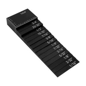 15 PCS Woodworking Setup Blocks Height Gauge Tool Set - Aluminum Height Measuring Bars for Router Table Saw Accessories - Stackable Height Measurement Gauge Tool