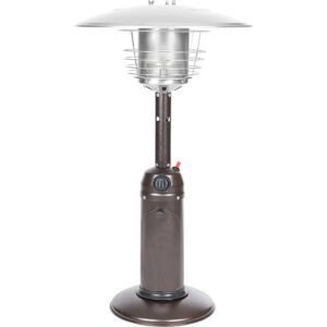 Portable patio heater outdoor desktop lightweight propane 11,000BTU automatic shut-off valve, outdoor vertical desktop umbrella-shaped golden flower gas heater, umbrella heater conventional model (two)