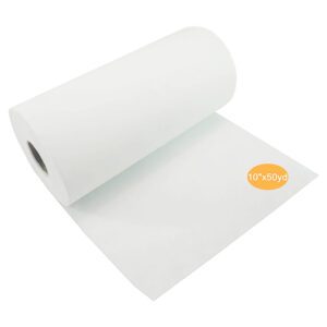 Embroidery Paper Backing 10" x 50 Yd Roll - Medium Weight 60g - Cut To Size - For Machine Embroidery & Hand Sewing, Two Way Easy Tear Machine Embroidery Stabilizer
