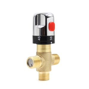 1/2" G 3-Way Thermostatic Mixer Valve,Water Temperature Control Mixer Valve,Thermostatic Control Bathroom Pipe Basin,Bidet and Faucet Mixer Valve