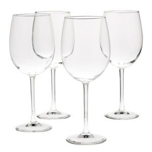 19oz Glass Stemware 4pcs Basics All-Purpose Wine Glasses Champagne Glasses Wine Glasses for Party Everyday Use Entertaining