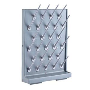 Drip Rack,27 Pegs Lab Supply Pegboard Bench-top/Wall-Mount Laboratory Glassware 27 Detachable Drying Draining Rack Cleaning Equipment Grey