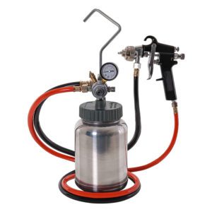 2 Quart Paint Pressure Pot with Spray Gun and 5 Foot Air and Fluid Hose Assembly