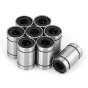 LM6UU Linear Ball Bearings 6mm Bore Dia 12mm OD 19mm Length with Double Side Rubber Seal for CNC Machine 3D Printer 8pcs