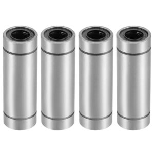 Linear Ball Bearings LM8LUU 8mm Bore Longer Linear Motion Bushing Double Side Rubber Sealed Rod Liner Shaft Parts for CNC Machine 3D Printer 4 Pack