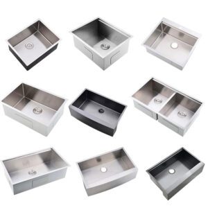 High Quality Commercial Sink Square Kitchen Single Bowl Stainless Steel Sink Set
