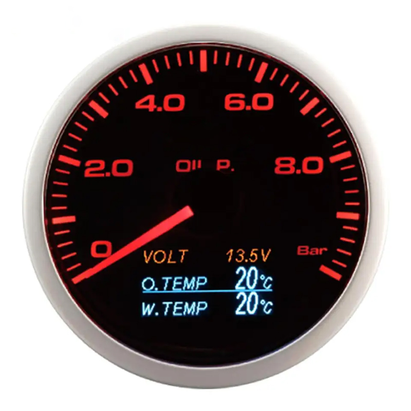 60mm 4in1 Oil Pressure Gauge Kit Plus OLED Digital DC Volt Meter 12V Oil Temp meter gauge Water Temp sensor Racing Auto Gauge - Image 2