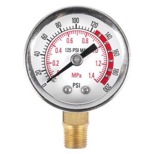 Performance Tool 0-200 PSI Air Gauge for Air Pressure Gauge