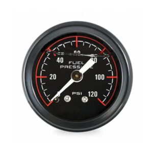 1.5" 40mm black steel back connection fuel pressure gauge 0-120psi 1/8NPT thread，Oil Filled Pressure Gauge