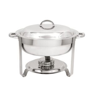 Round Stainless Steel Chafing Dishes Chafers Buffet Servers and Warmers Chaffing Servers With Covers Food Warmer For Parties Weddings