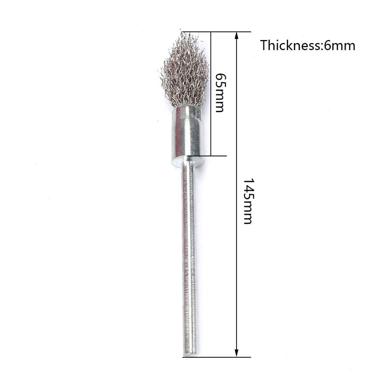 5Pcs Pointed Stainless Steel Wire Brushes Wheel kit for Drill with 1/4"shank 0.3mm for Removal of Rust/Corrosion/Paint - Image 2