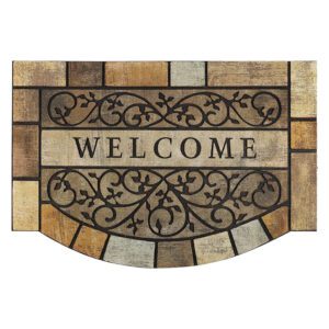 Durable Welcome Door Mats, 24"x36" Heavy-Duty Large Welcome Mats for Front Door with Non-Slip Rubber Backing, Door Mats for Outside Entry, Front Door Mat for Garage, Patio, High Traffic Area