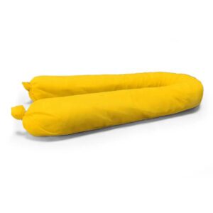 Factory supply yellow color pp chemical spill absorbent socks，Chemical absorbent tampons