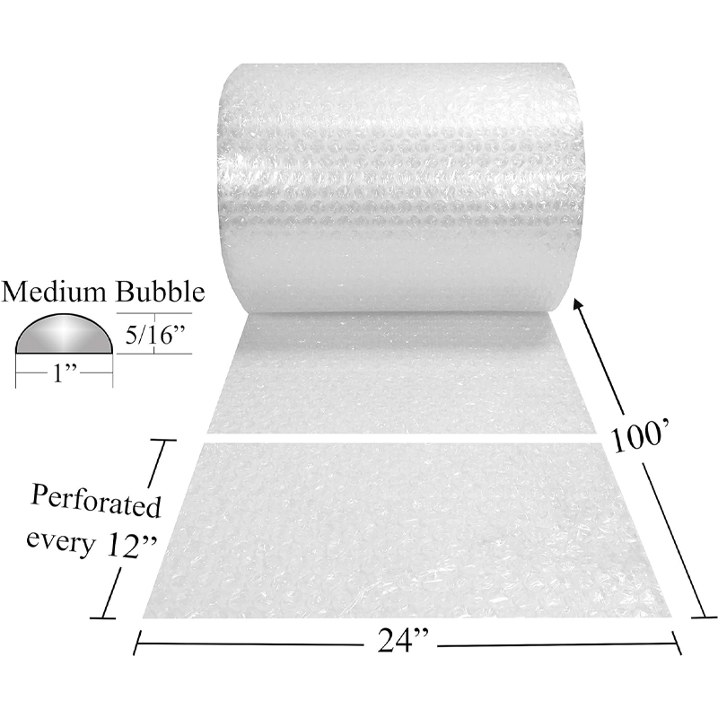 Bubble Cushioning Protective Packaging Medium 5/16" (24" Wide x 100' Length) - Image 4