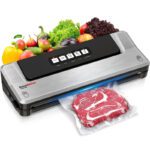 Dry/Moist Vacuum Sealer Machine with 5-in-1 Easy Options for Sous Vide and Food Storage, Air Sealer Machine with 8 in x 50 ft Rolls 2 Pack Seal Bags