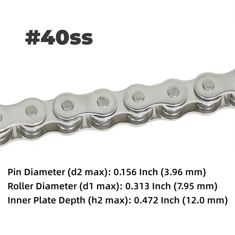 Stainless Steel Roller Chain 240 Links 10 Feet with Free Connecting Links - Image 3