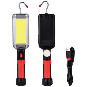 Rechargeable Work Light, Magnetic Led Work Lights, Portable Led Work Lights with Hook and Magnetic, 700lm Super Bright Mechanic Light for Job Site Lighting, Car Repair, Home, Garage