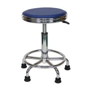 Wholesale Laboratory workshop lift revolving chair with castors,Lift swivel bar stool barber pulley round stool