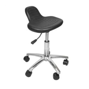 Lab Antistatic Chair Stool Pu Leather Metal Laboratory Chair,Controlled lifting and lowering plate with handle