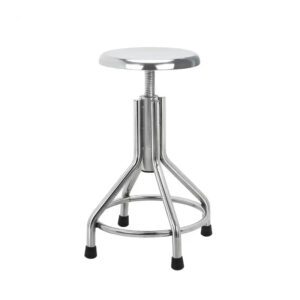 Spiral Height Adjustable Nurse Stool Stainless Steel Surgical Stool for Labs and Clinics