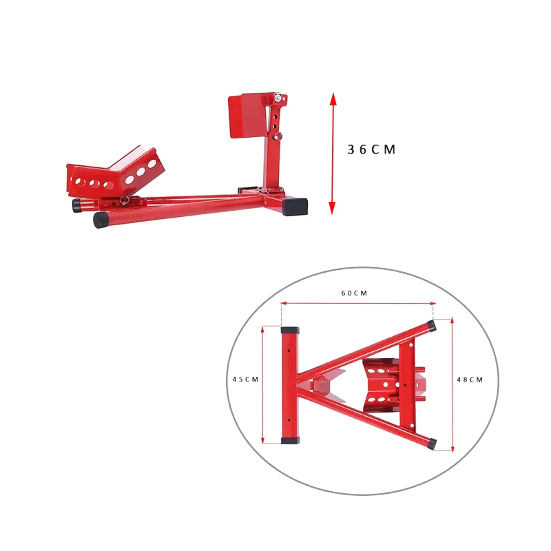 Adjustable Motorcycle Wheel Chock Support Paddock Stand - Image 3