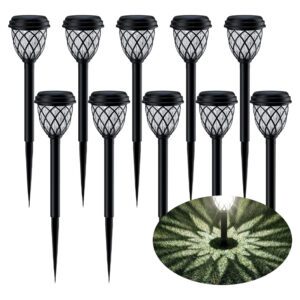 Solar Outdoor Lights, Solar Lights Outdoor Waterproof IP65, Bright Powered by Solar Garden Lights for Patio, Yard, Driveway Decoration (10 Pack)